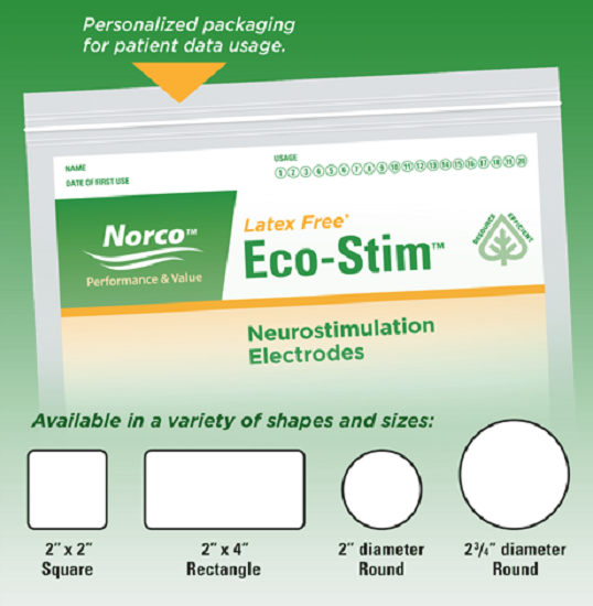 North Coast Medical Norco Eco-Stim Electrodes Foam