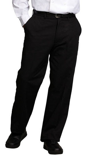 Men's Flat Front Pants Black