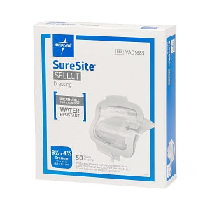 Medline Co-Label Suresite Select Dressings - Suresite Select Dressing, 3-1/2" x 4-1/2" - VAD1685