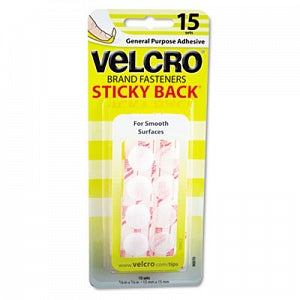 Velcro Usa, Inc. VELCRO® Brand Sticky Back Hook-and-Loop Fasteners - Sticky-Back Hook-and-Loop Fasteners, 5/8" dia., Black - 90069