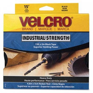 Velcro Usa, Inc. VELCRO® Brand Sticky Back Hook-and-Loop Fasteners - Industrial-Strength Hook-and-Loop Fasteners, 2" x 15", Black - 90197