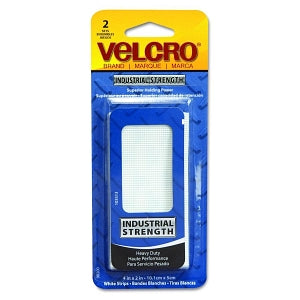 Velcro Usa, Inc. VELCRO® Brand Fasteners - VELCRO® Brand Industrial-Strength Strip, 4" x 2", White, 2 Strips / Pack - 90200