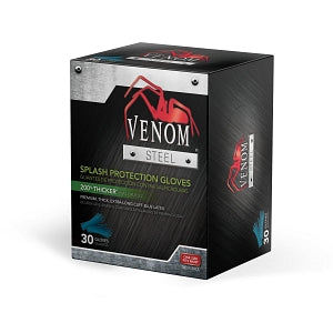 Medline Venom Steel Powder-Free Latex Gloves - Venom Steel Powder-Free Latex Gloves, One Size Fits Most - VEN6025