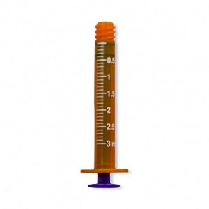 Vesco Medical LLC Vesco ENFit-Tip Syringes - Amber ENFit Low Dose Tip Syringe, Nonsterile, 3 mL - VED-603AB