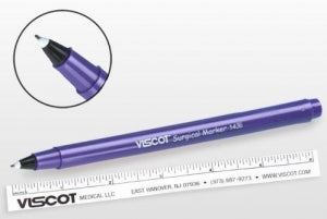 Viscot Medical Traditional Ink Sterile Skin Markers - Ultrafine-Tip Skin Marker with Ruler, Sterile - 1436SR-100