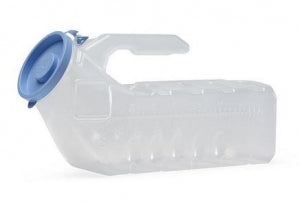 Medical Action Male Urinals - Blue Translucent Male Urinal with Cover - 00095