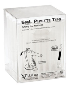 VistaLab VistaClear Boxed Tips - TIP, VISTACLEAR, STERILE, GRADUATED, 5ML - 4058-5102