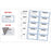 Visitor Pass Form With Record Log Paper Removable Visitor Name: 2 3 9/16" X 1 7/8" White With Blue 10 Per Sheet, 100 Sheets Per Package