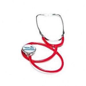 Tempo Medical Dual Head Stethoscopes - Dual Head Stethoscope, Red, Assembled - SD5030R