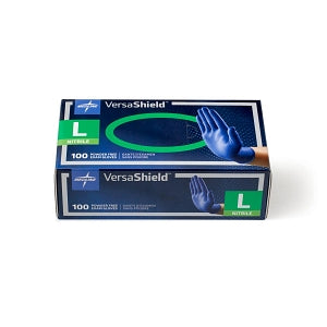 Medline VersaShield Powder-Free Nitrile Exam Gloves - VersaShield Fully Textured Powder-Free Nitrile Exam Gloves, Size L - VS311L