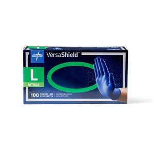 Medline VersaShield Powder-Free Nitrile Exam Gloves - VersaShield Fully Textured Powder-Free Nitrile Exam Gloves, Size L - VS311L