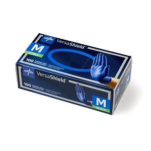 Medline VersaShield Powder-Free Nitrile Exam Gloves - VersaShield Fully Textured Powder-Free Nitrile Exam Gloves, Size M - VS311M