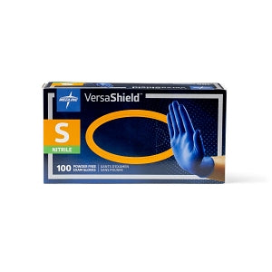 Medline VersaShield Powder-Free Nitrile Exam Gloves - VersaShield Fully Textured Powder-Free Nitrile Exam Gloves, Size S - VS311S