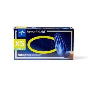 Medline VersaShield Powder-Free Nitrile Exam Gloves - VersaShield Fully Textured Powder-Free Nitrile Exam Gloves, Size XS - VS311XS