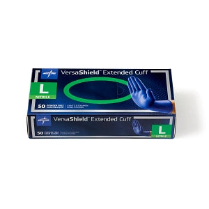 Medline VersaShield Extended Cuff Powder-Free Nitrile Exam Gloves - VersaShield Extended Cuff Powder-Free Nitrile Exam Gloves, Size L - VS711L