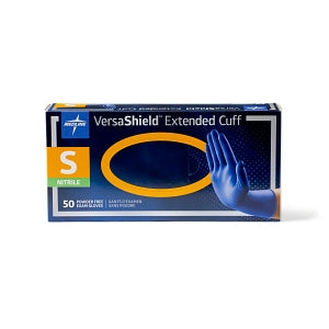 Medline VersaShield Extended Cuff Powder-Free Nitrile Exam Gloves - VersaShield Extended Cuff Powder-Free Nitrile Exam Gloves, Size S - VS711S