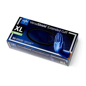 Medline VersaShield Extended Cuff Powder-Free Nitrile Exam Gloves - VersaShield Extended Cuff Powder-Free Nitrile Exam Gloves, Size XL - VS711XL