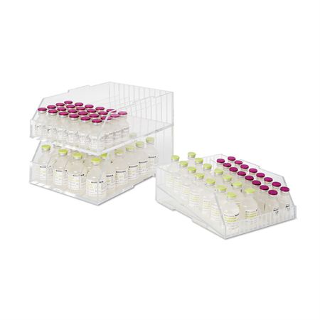 Acrylic Vial Caddy for 20mL Vials - 8.375"W x 12.25"D x 8.375"H