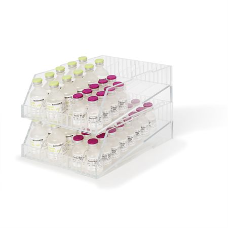 Acrylic Vial Caddy for 20mL Vials - 8.375"W x 12.25"D x 8.375"H