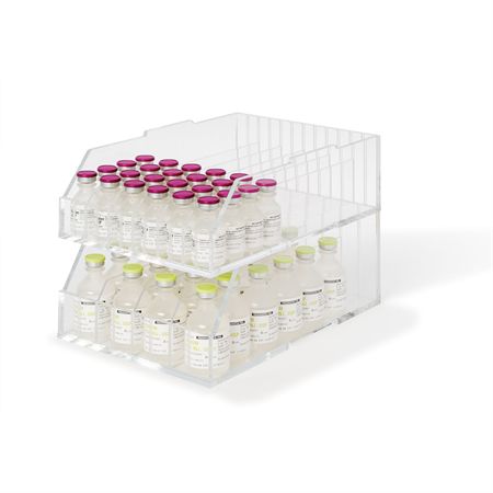 Acrylic Vial Caddy for 50mL Vials - 8.375"W x 12.25"D x 8.375"H