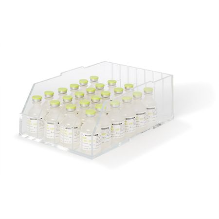 Acrylic Vial Caddy for 20mL Vials - 8.375"W x 12.25"D x 8.375"H