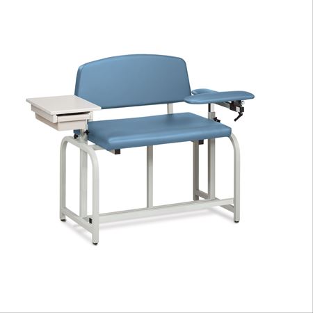 Lab X Bariatric Tall Extra Wide Bariatric Chair - Standard Vinyl With Side Cabinet - 53"W x 29"D x 43"H