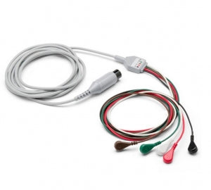 Welch Allyn 5-Leadwire ECG Set - 5-Lead Cable with Snap Connector - 008-0313-00