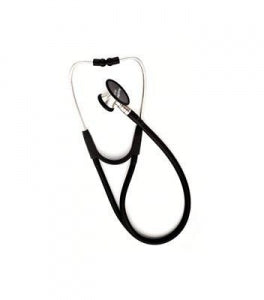 Welch Allyn Harvey Elite Stethoscopes - Harvey Elite Cardiology Stethoscope with Stainless-Steel Double-Head Chestpiece, Dual-Lumen Tubing, Pediatric Diaphragm and Low-Frequency Bell, 28", Black - 5079-125P