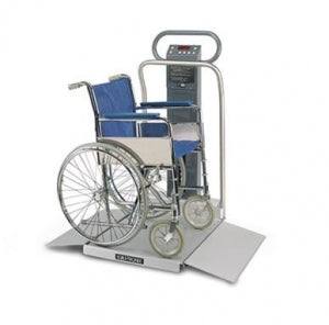 Welch-Allyn Scale-Tronix 6702 Wheelchair Scales - Scale-Tronix Oversized Wheelchair Scale with Standard Weight (lb / kg), Data Port, Battery Power - 6702W-XX-X