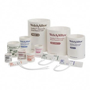 Welch Allyn SnapQuik Neonatal Soft Disposable Cuffs - Trimline Vinyl Disposable 1-Tube Neonate Blood Pressure Cuff with Female NeoQuik Connector, #1, 3.4 to 6.3 cm - NEO-1-1TLV