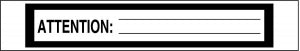 Centurion Centurion Nursing Chart Labels - "Attention:___" Nursing Chart Label, Black Border, 1" x 500" - W672K