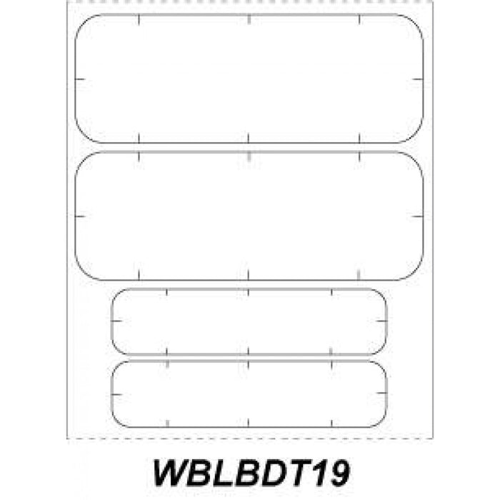 Chart Labels Wristband Thermal X 1" White - 100 Per Qty Based Roll