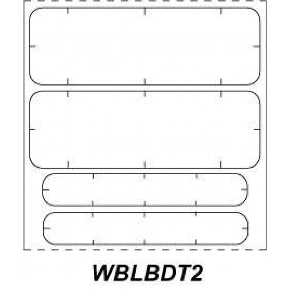 Chart Labels Wristband Thermal X 1" Adult And Infant White - 100 Per Qty Based Roll