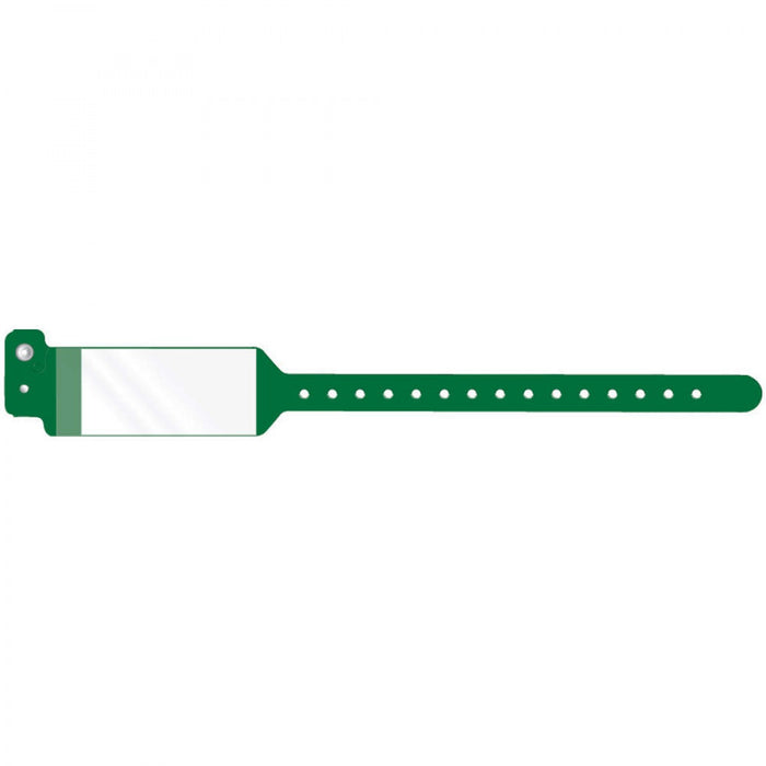 Conf-Id-Ent Shield Wristband Poly 1 1/4" X 10 3/4" Adult/Pediatric Kelly Green - 500 Per Case