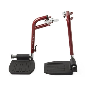 Medline Medline Wheelchair Leg Rests - Red Swing-Away Leg Rest for MDS80822B Transport Chair - WCA806822R