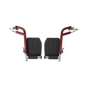 Medline Medline Wheelchair Leg Rests - Red Swing-Away Leg Rest for MDS80822B Transport Chair - WCA806822R