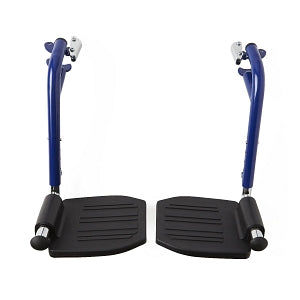 Medline Medline Wheelchair Footrests - Blue Swing-Away Footrest for Transport Chairs - WCA806965B