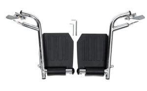 Medline Medline Wheelchair Footrests - Black Swing-Away Footrest for Excel 2000 Wheelchair - WCA806965HCMP