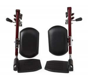 Medline Medline Wheelchair Leg Rests - Red Elevating Leg Rest for Freedom Plus Lightweight Bariatric Transport Chair - WCA806985R