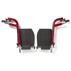 Medline Medline Wheelchair Footrests - Red Swing-Away Footrest for Translators - WCATR006RED