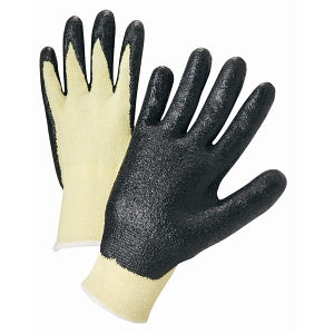 West Chester Protective Gear Nitrile Coated Kevlar Gloves - Nitrile Coated Kevlar Gloves, Black Foam, Palm, Size L - 713KSNF/L