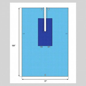 Welmed Inc Split Drape (Laporotony) - Laparotomy U-Drape, 76" x 120", Sterile - 1222-1950