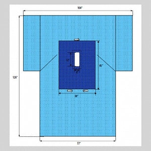 Welmed Inc Laparotomy Drapes - Laparotomy Century Drape, Sterile, 100" x 72" x 124" - 1222-2121