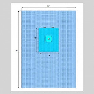 Welmed Inc Extremity Drapes - Extremity Orthopedic Sterile Drape, 91" x 130" - 1222-8411