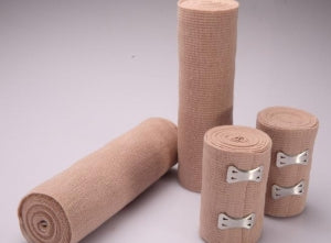 Welmed Elastic Bandage - Tan Elastic Bandage, Self-Close, 4" x 5-yd. - 1701-4PWLF