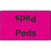 Label Wraparound Paper Permanent Peds Peds 3" X 1 3/4" Magenta 500 Per Roll