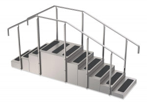 Whitehall Stainless Steel Training Stairs - Stainless Steel Training Stairs, Large Double Sided, 10 Risers - TS-200