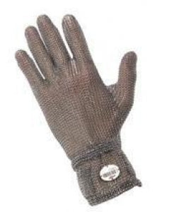 Wells Lamont Stainless Steel Mesh Gaunlet Gloves - Stainless Steel Mesh Gloves, 2" Gauntlet Cuff, White, Size 2XS - CM030500