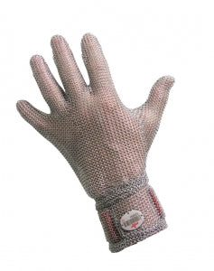 Wells Lamont Stainless Steel Mesh Gaunlet Gloves - Stainless Steel Mesh Gloves, 2" Gauntlet Cuff, White, Size S - CM030502