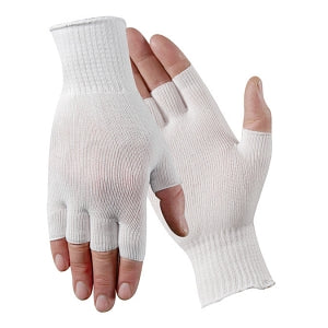 Wells Lamont Half-Finger Glove Liners - Reusable Half-Finger Knitted Nylon Cleanroom Glove Liner, One Size - M088